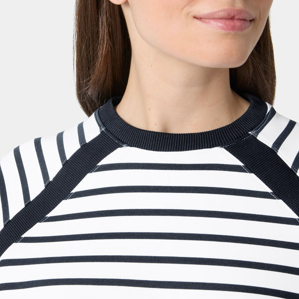 W CAPRI SWEATSHIRT, WHITE NAVY, S