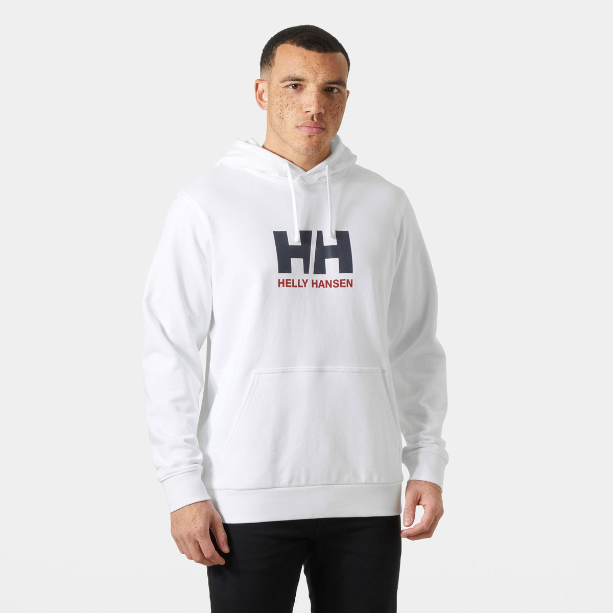HH LOGO HOODIE, WHITE, XXL