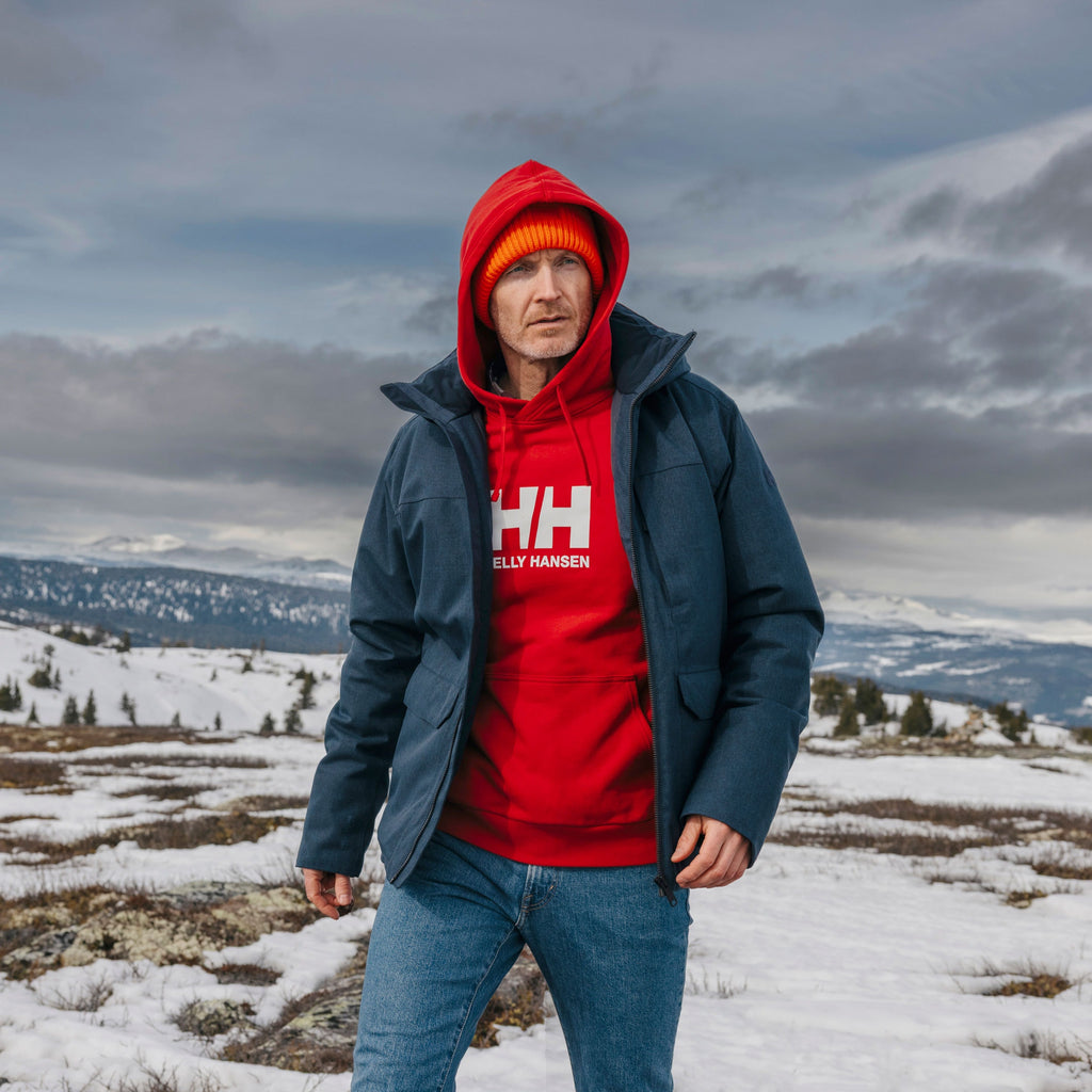 HH LOGO HOODIE 30, RED, XXL