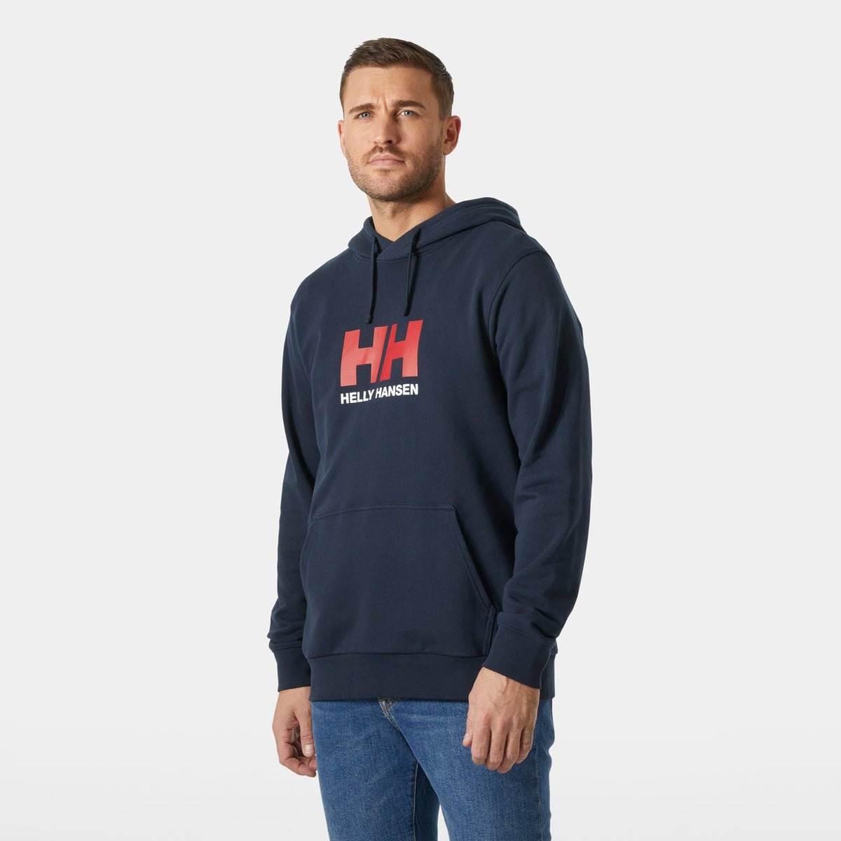 HH LOGO HOODIE, NAVY, XXL
