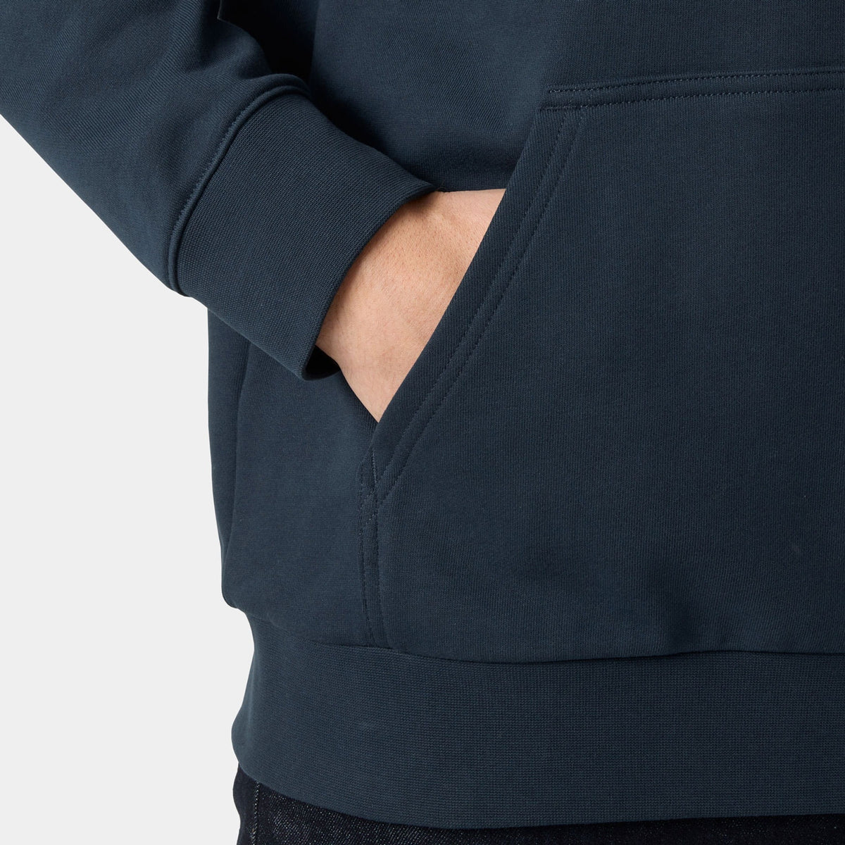 HH LOGO HOODIE, NAVY, L