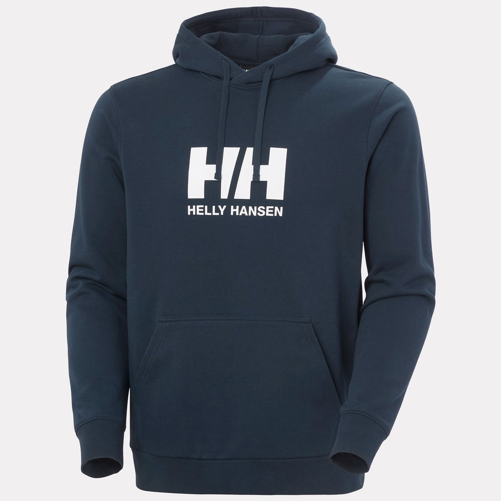 HH LOGO HOODIE, NAVY, L