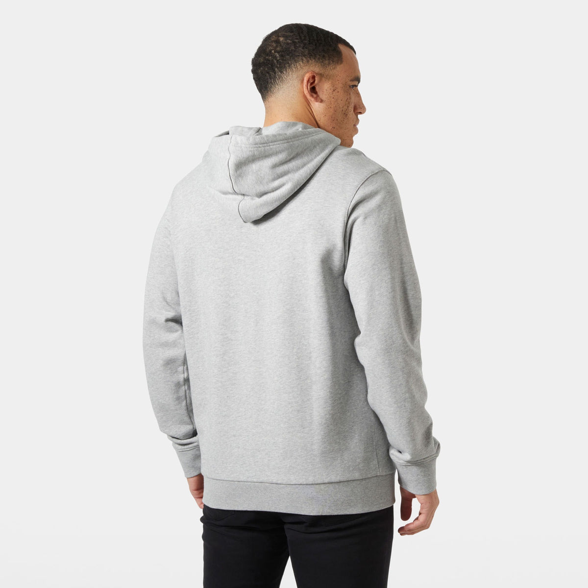 HH LOGO HOODIE, GREY MELANG, XXL