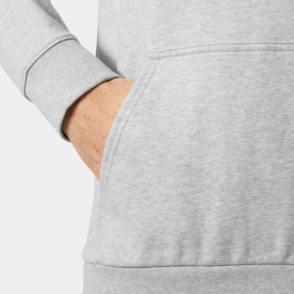 HH LOGO HOODIE, GREY MELANG, XXL