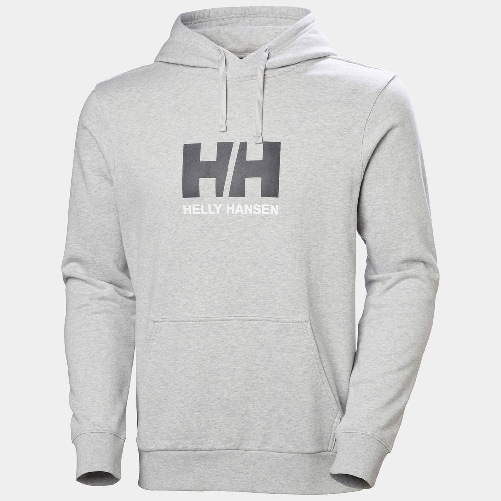 HH LOGO HOODIE, GREY MELANG, XXL