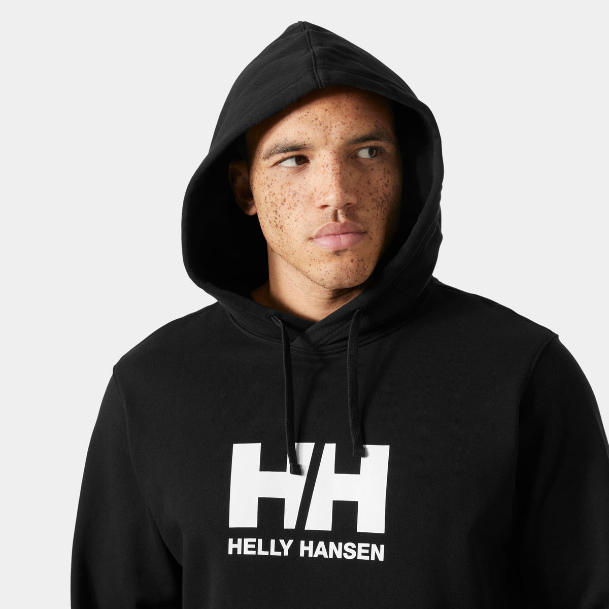 HH LOGO HOODIE, BLACK, XXL