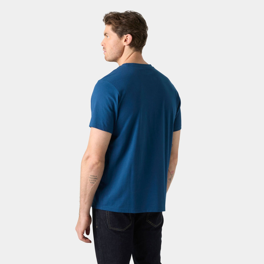 HH LOGO TSHIRT 30, DARK BLUE, XXL