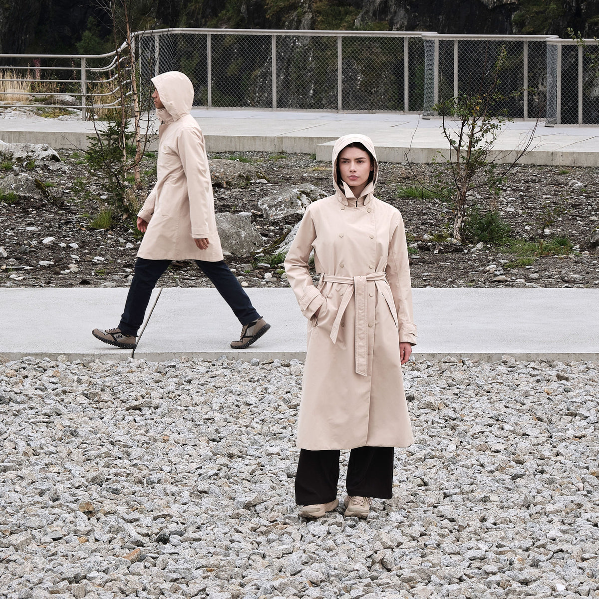 CITY RAIN COAT, KHAKI, XXL