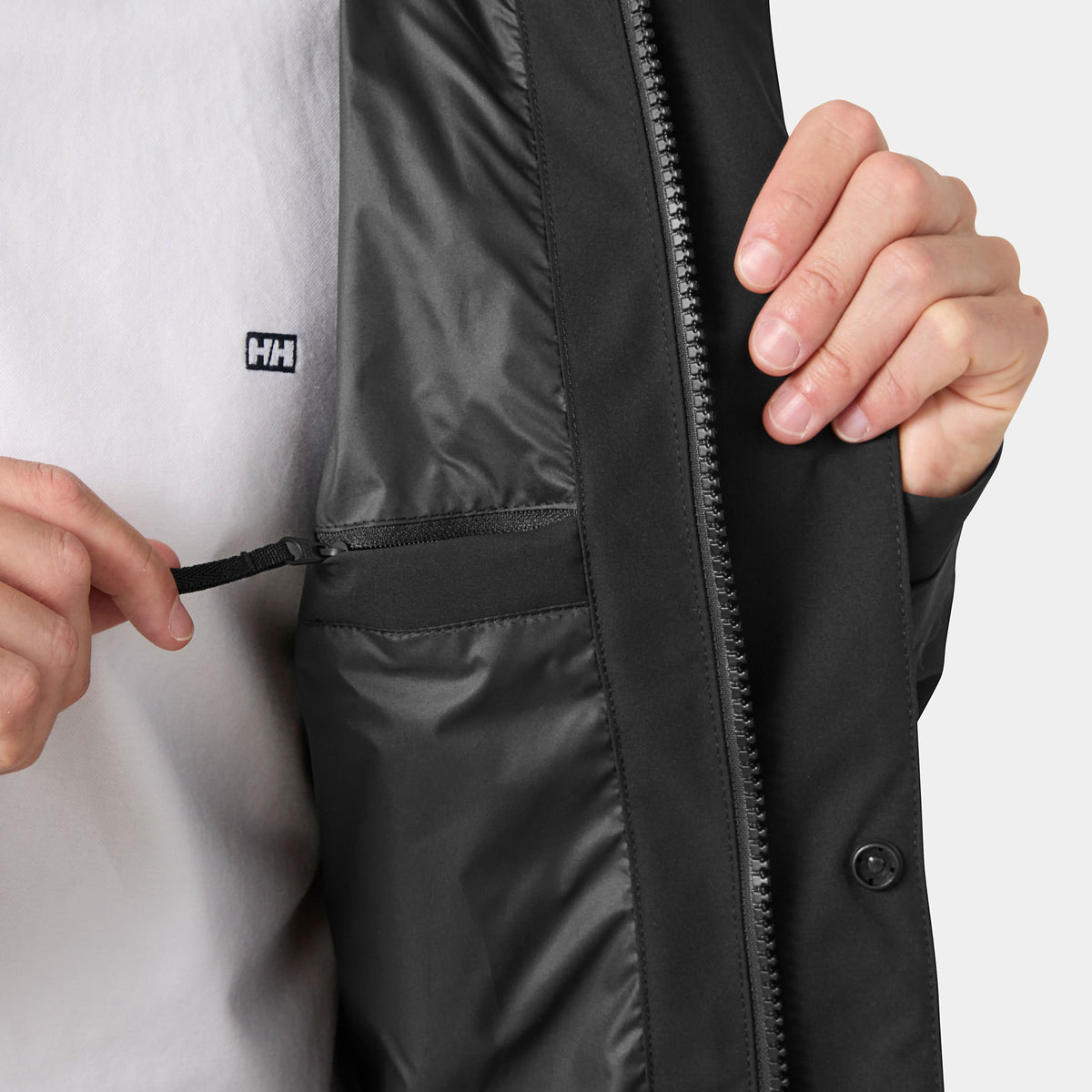 CITY RAIN COAT, BLACK, XXL