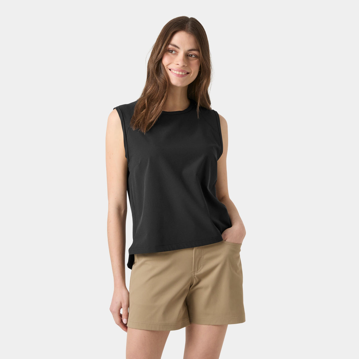 W THALIA TANK TOP, BLACK, M