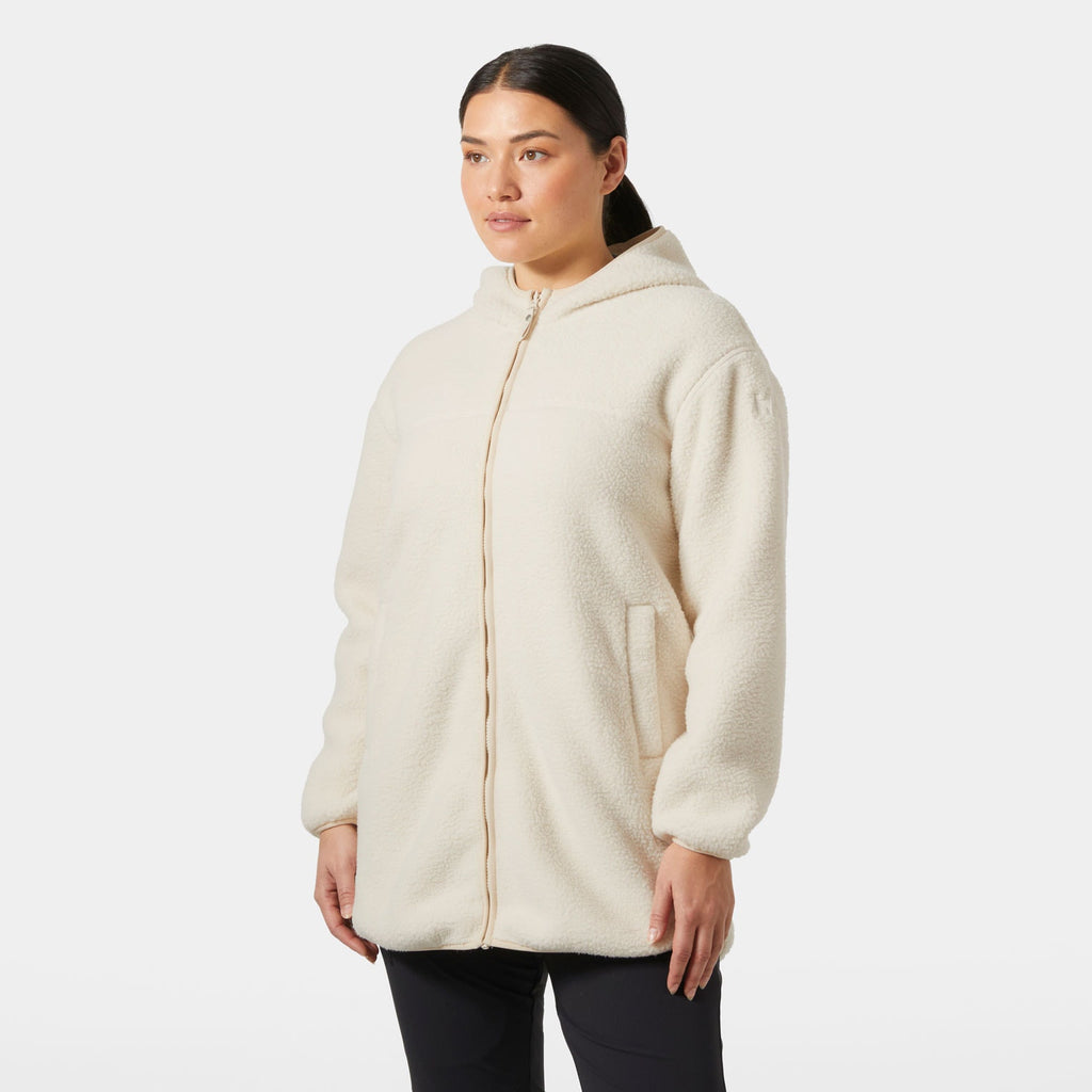 W MAUD PILE JACKET, CREAM, L