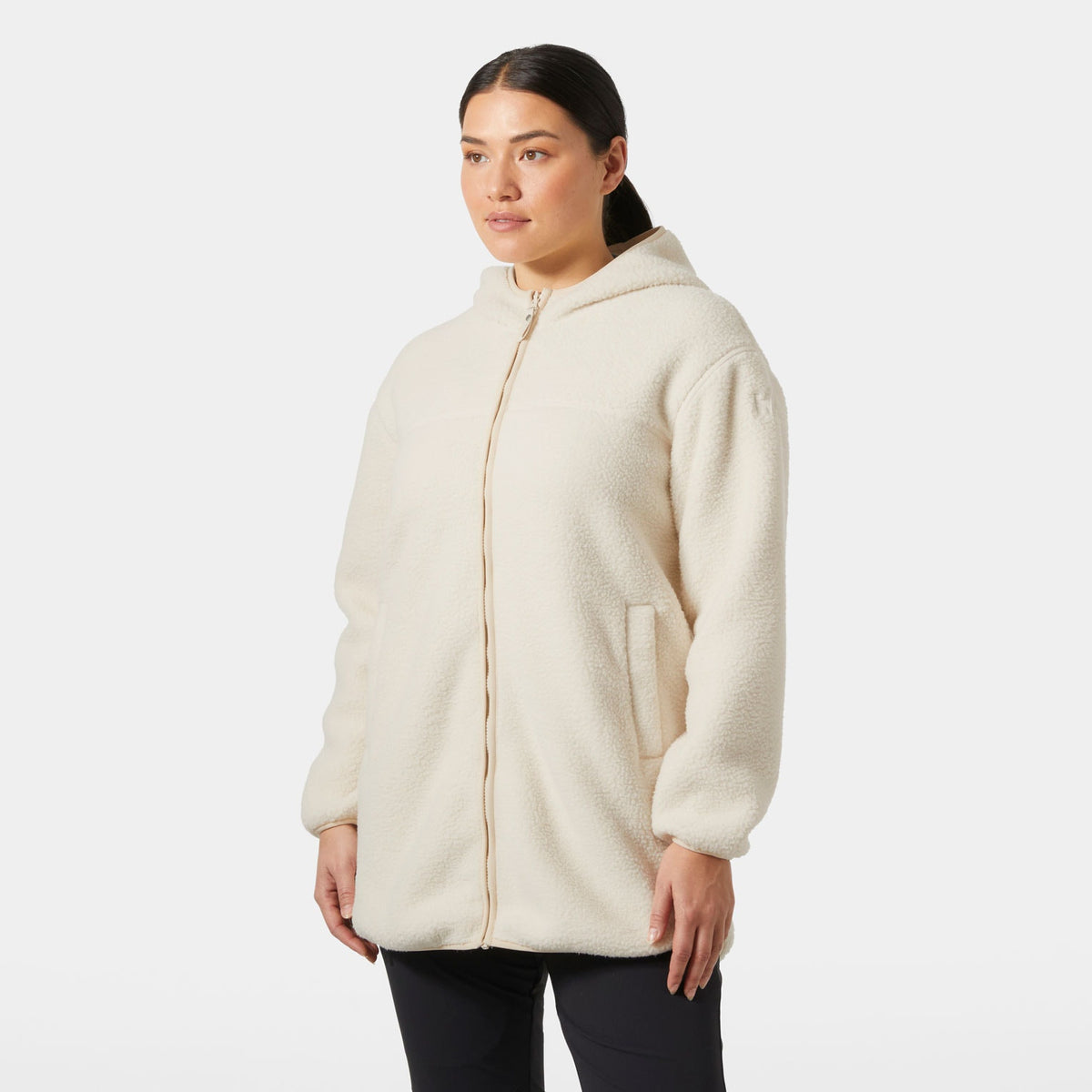 W MAUD PILE JACKET, CREAM, L