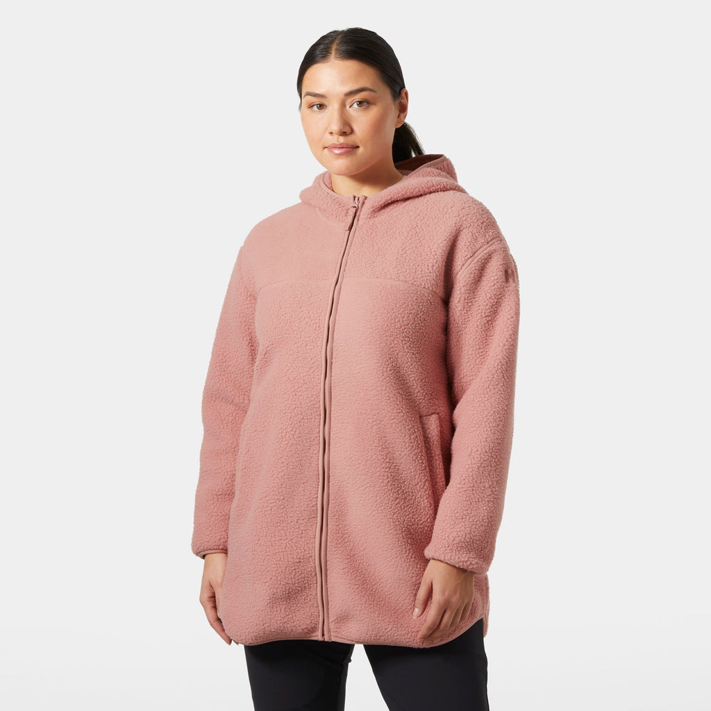 W MAUD PILE JACKET, ASH ROSE, L