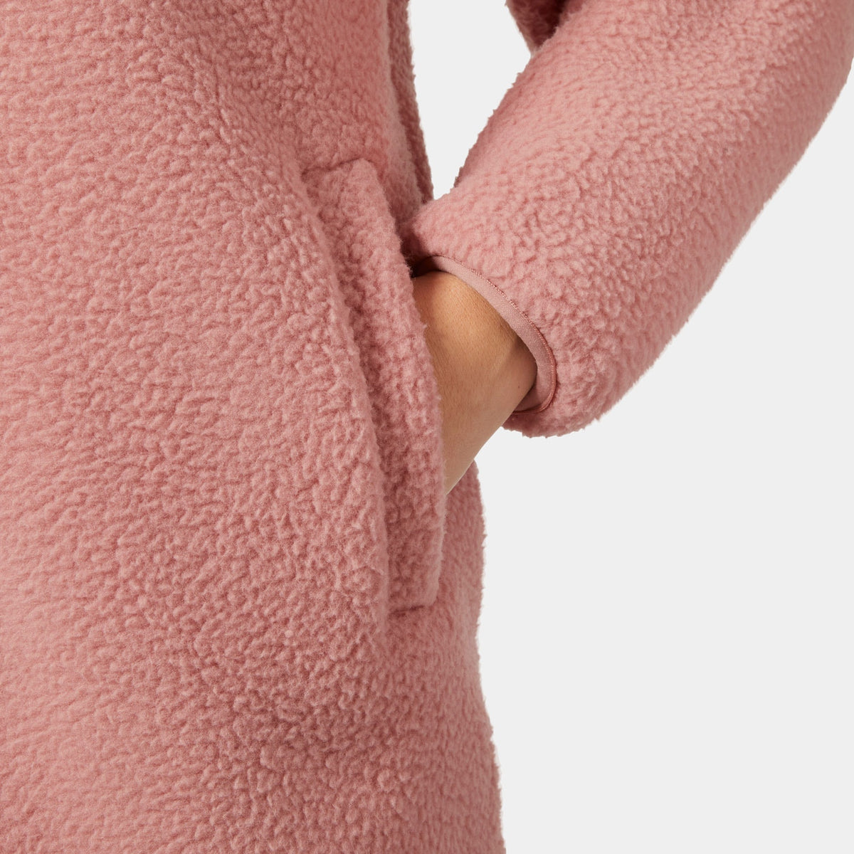 W MAUD PILE JACKET, ASH ROSE, L