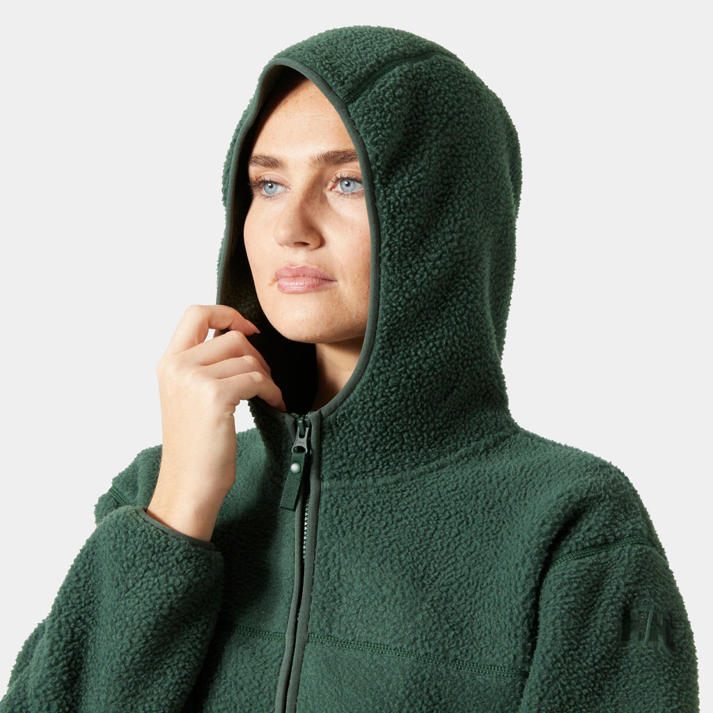 W MAUD PILE JACKET, JUNGLE GREE, L