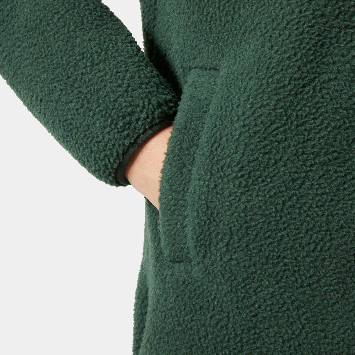W MAUD PILE JACKET, JUNGLE GREE, L