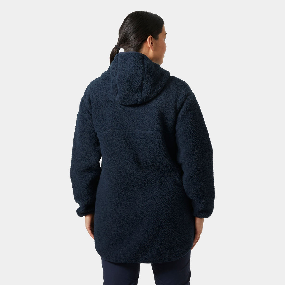 W MAUD PILE JACKET, NAVY, L