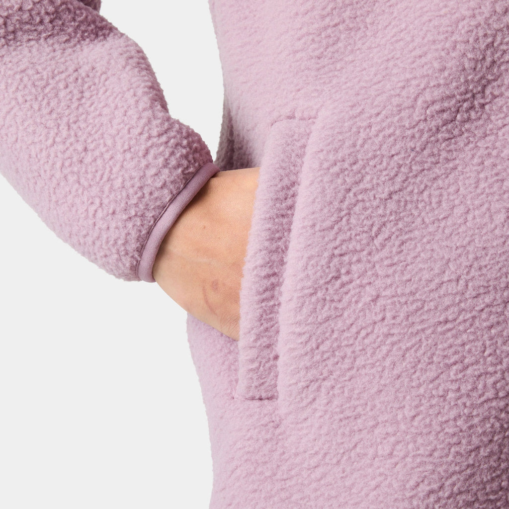 W MAUD PILE JACKET, PURPLE CLAY, L