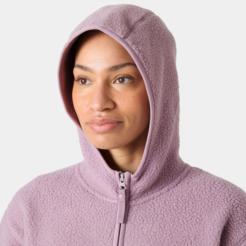 W MAUD PILE JACKET, PURPLE CLAY, L