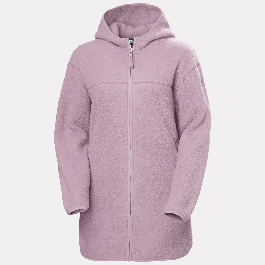 W MAUD PILE JACKET, PURPLE CLAY, L