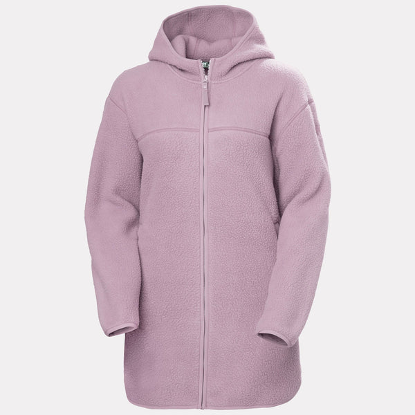 W MAUD PILE JACKET, PURPLE CLAY, L