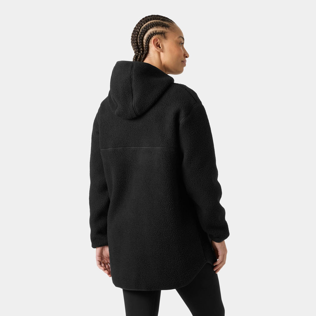 W MAUD PILE JACKET, BLACK, L
