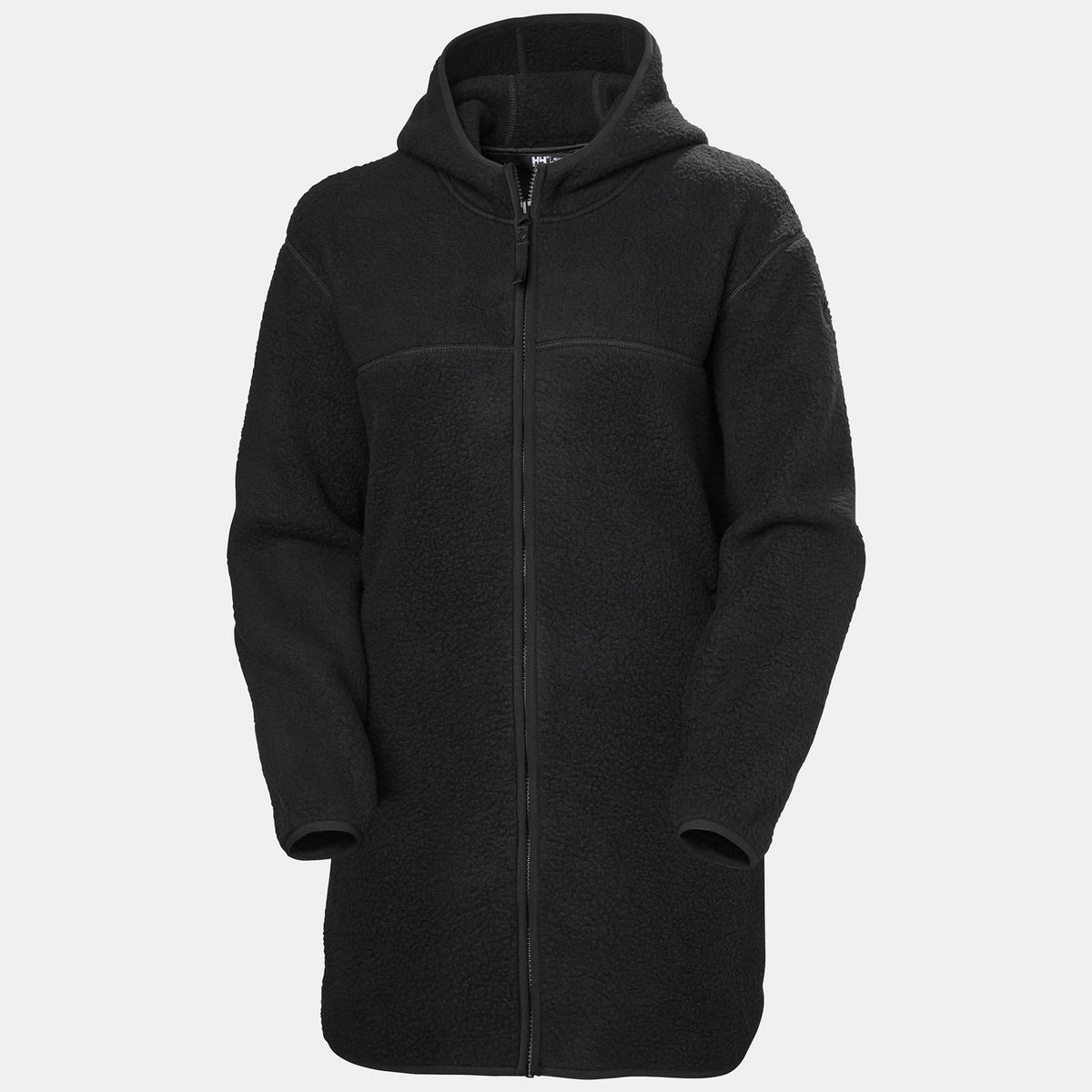 W MAUD PILE JACKET, BLACK, L
