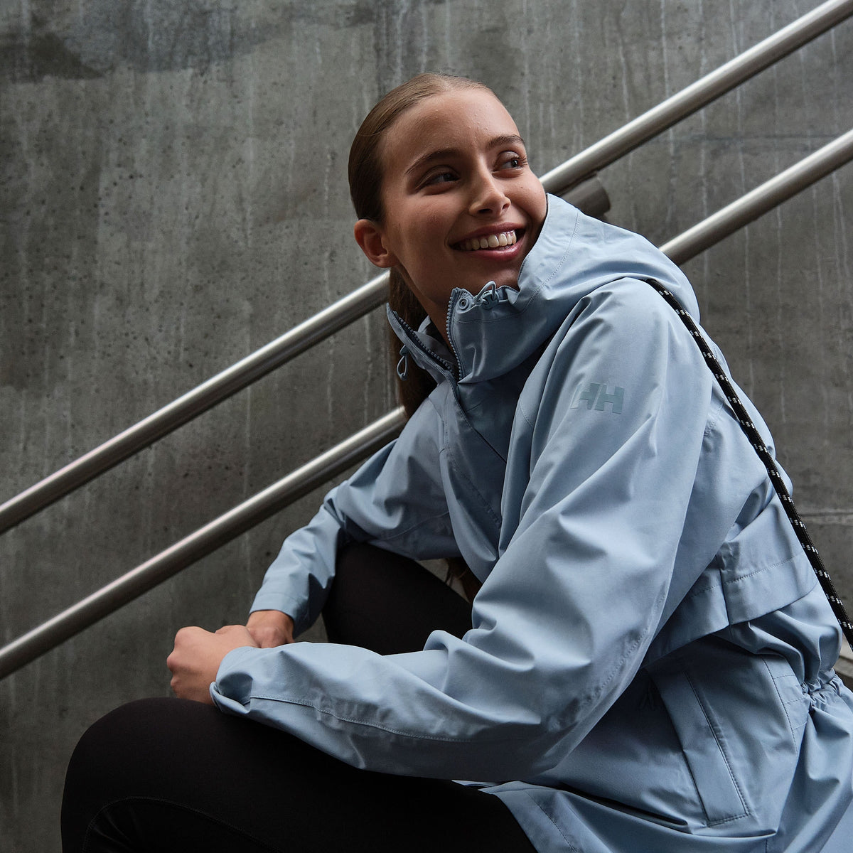 W SIENNA RAIN JACKET, WINDY BLUE, XXL