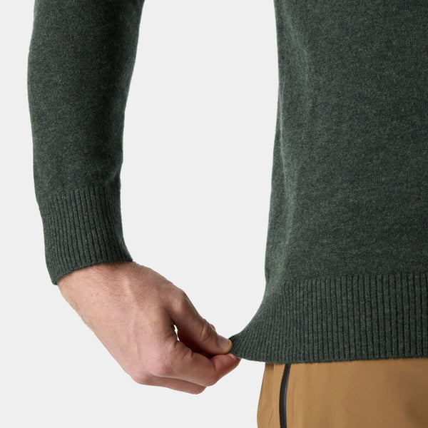 AFTON KNITTED 1/2 ZIP, DARK JUNGLE, XXL