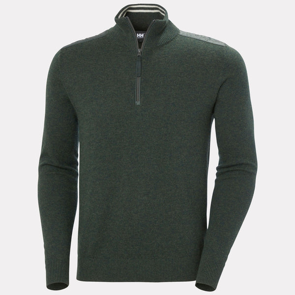 AFTON KNITTED 1/2 ZIP, DARK JUNGLE, XXL