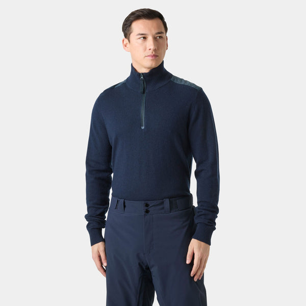 AFTON KNITTED 1/2 ZIP, NAVY, XXL