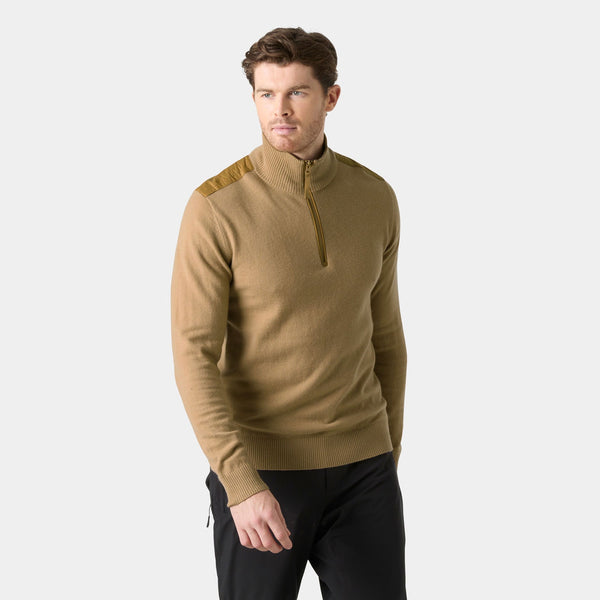 AFTON KNITTED 1/2 ZIP, ELMWOOD, XXL