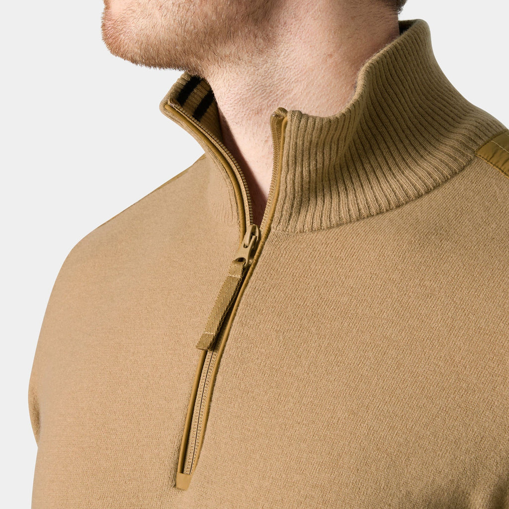 AFTON KNITTED 1/2 ZIP, ELMWOOD, XXL