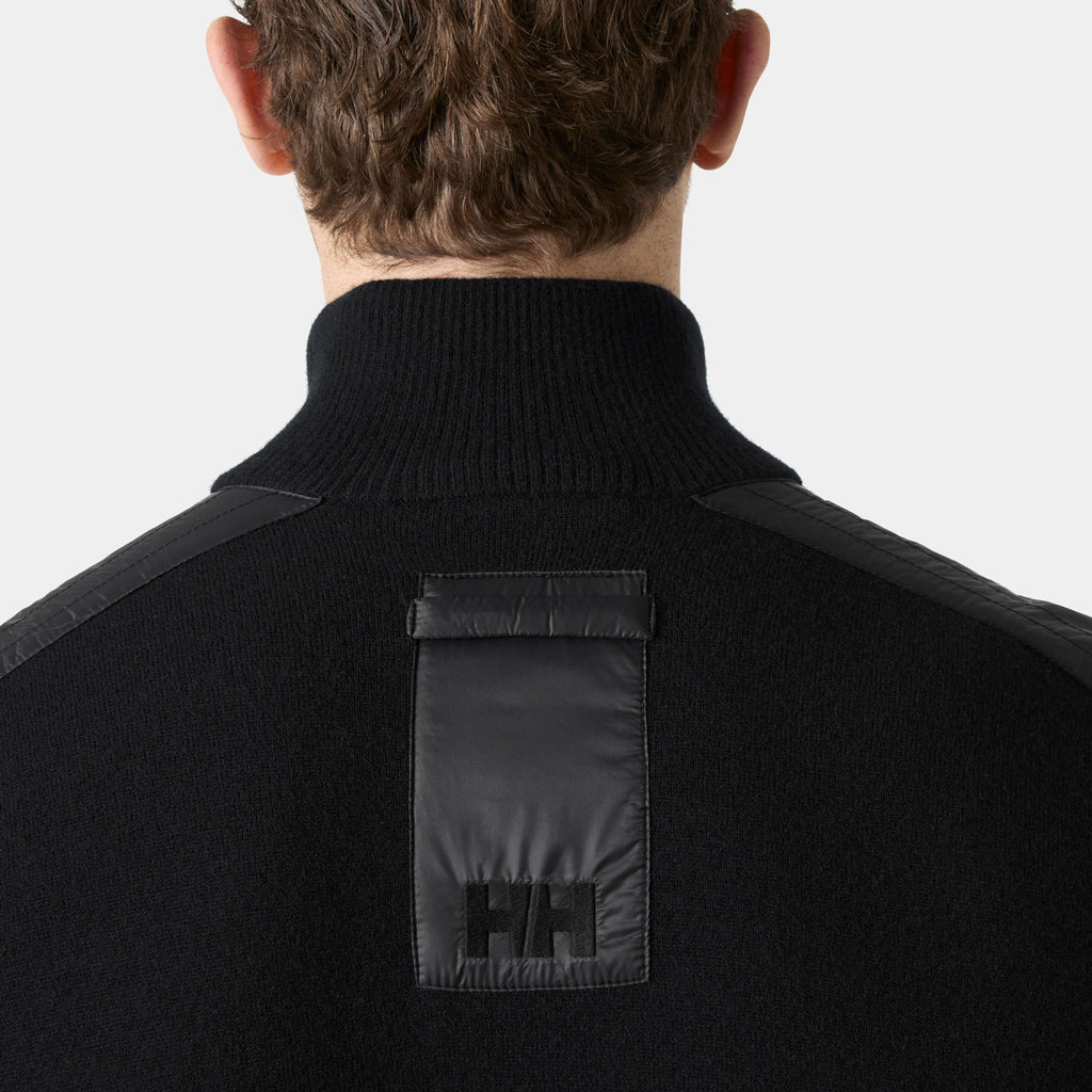 AFTON KNITTED 1/2 ZIP, BLACK, XXL