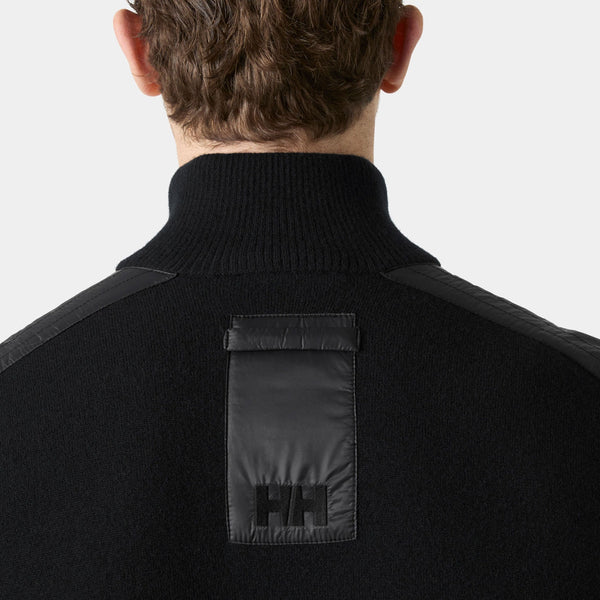 AFTON KNITTED 1/2 ZIP, BLACK, XXL