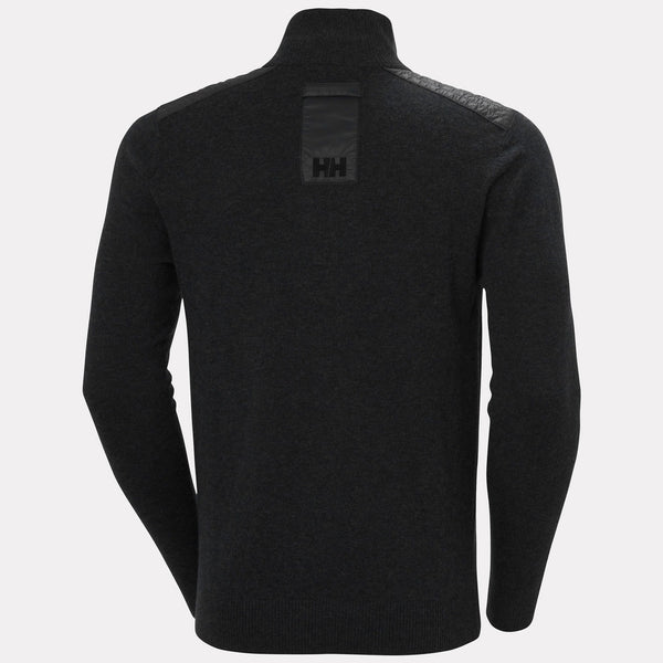 AFTON KNITTED 1/2 ZIP, BLACK, XXL
