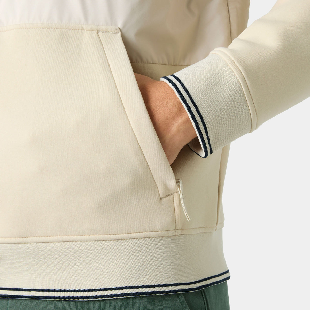 KOSTER HYBRID FZ HOODIE, CREAM, XXL