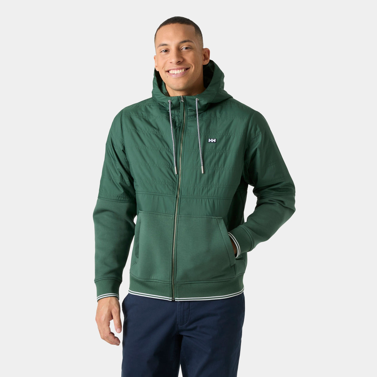 KOSTER HYBRID FZ HOODIE, JUNGLE GREE, XL