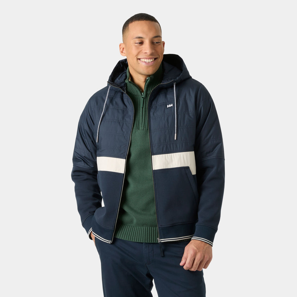 KOSTER HYBRID FZ HOODIE, NAVY STRIPE, XXL