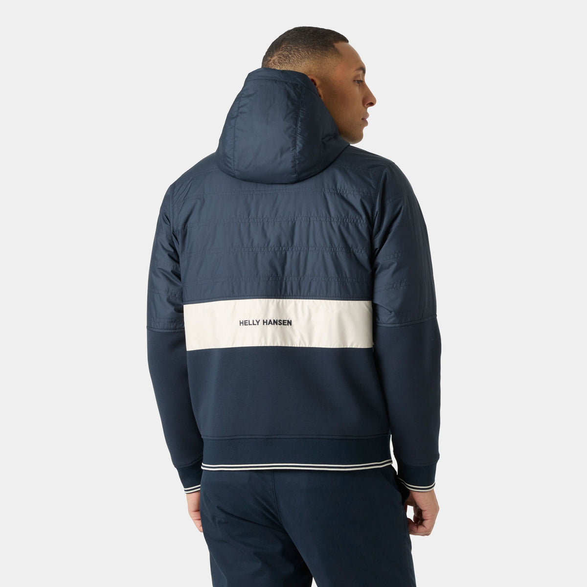 KOSTER HYBRID FZ HOODIE, NAVY STRIPE, XXL