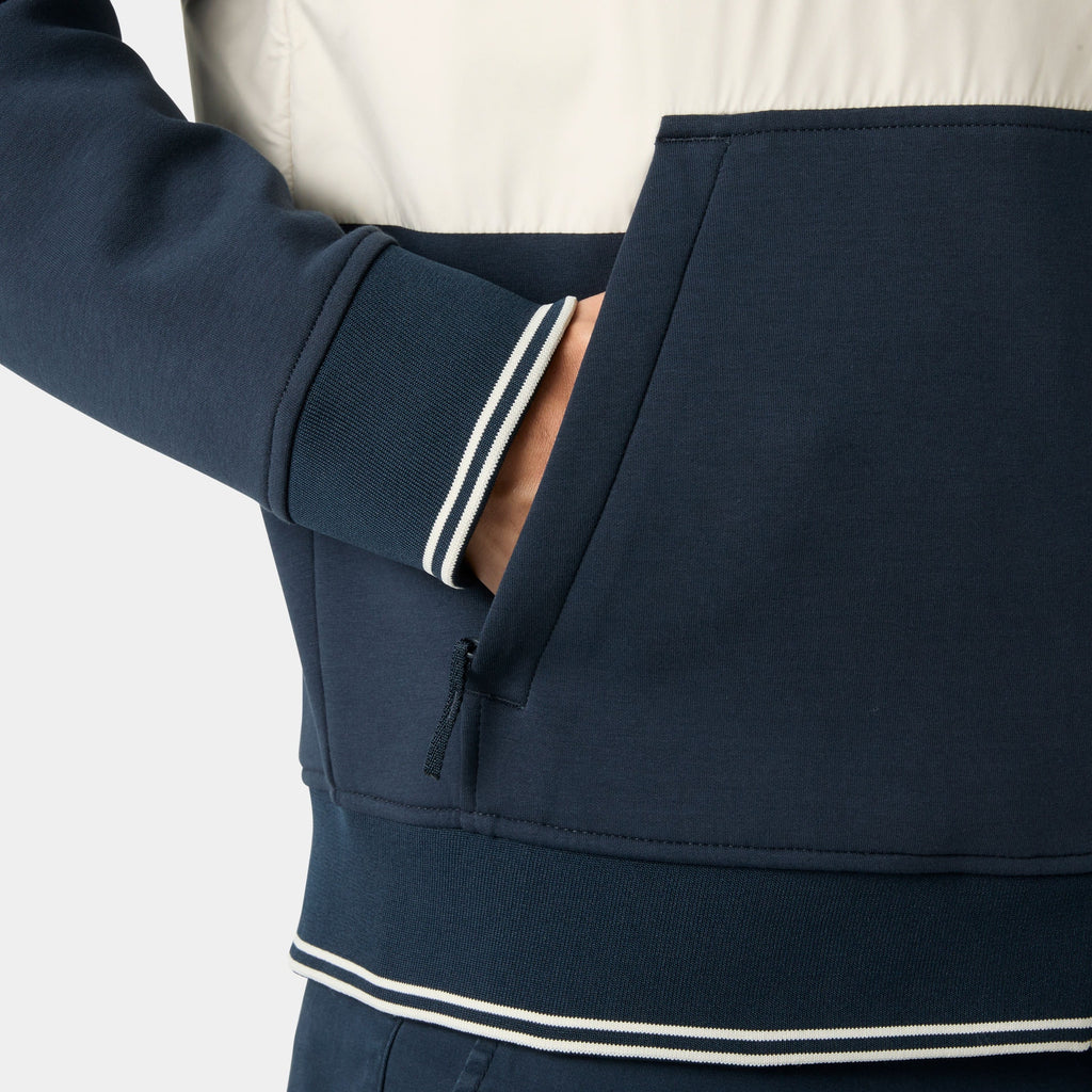 KOSTER HYBRID FZ HOODIE, NAVY STRIPE, XXL