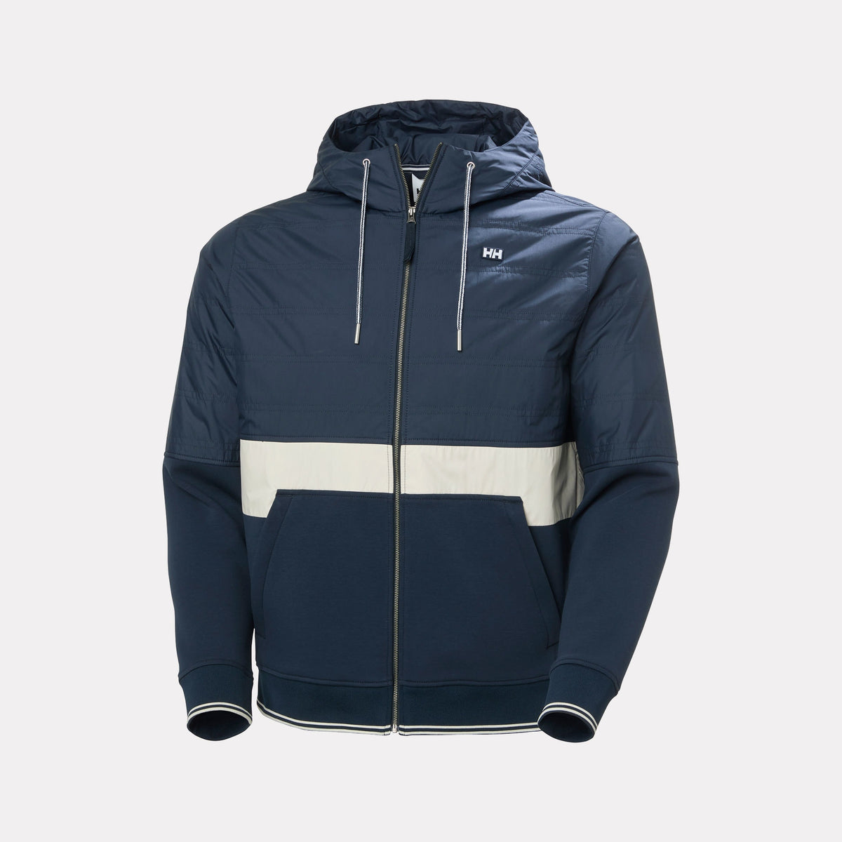 KOSTER HYBRID FZ HOODIE, NAVY STRIPE, XXL