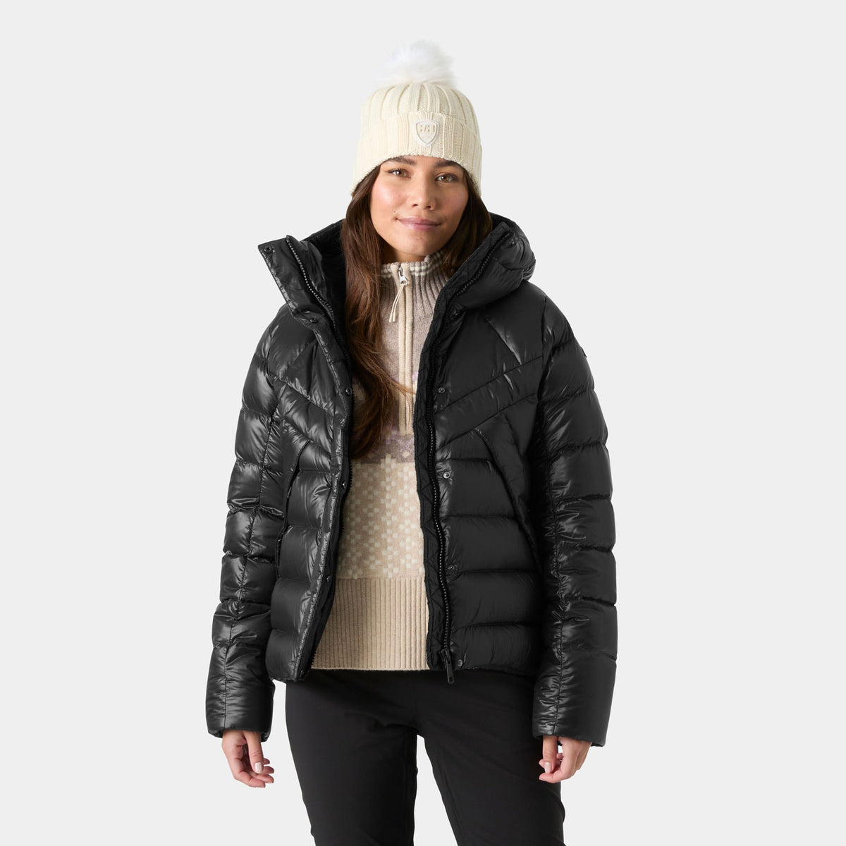 W WINTER BLISS DOWN JACKET, BLACK, L