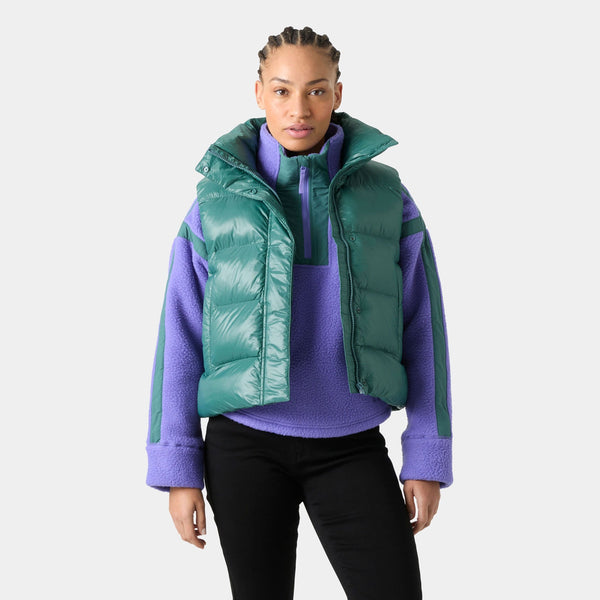 W JADE VEST, OPAL GREEN, L