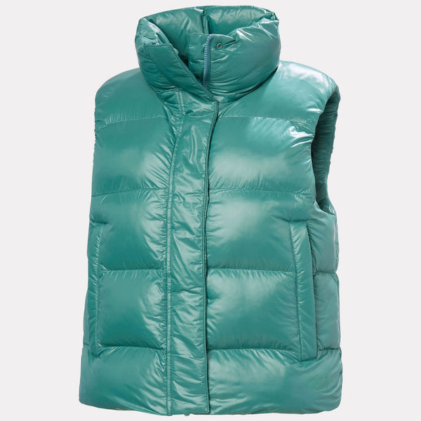 W JADE VEST, OPAL GREEN, L