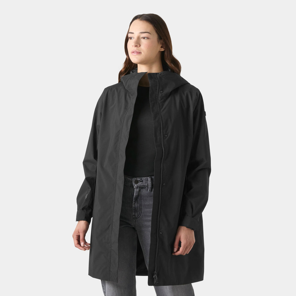 W VELORA RAINCOAT, BLACK, L