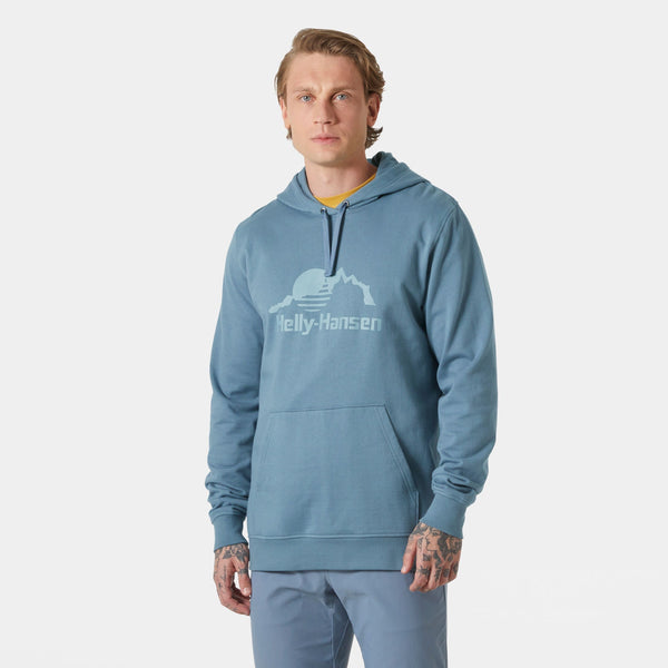 NORD GRAPHIC PULL OVER HOODIE, WASHED NAVY, S