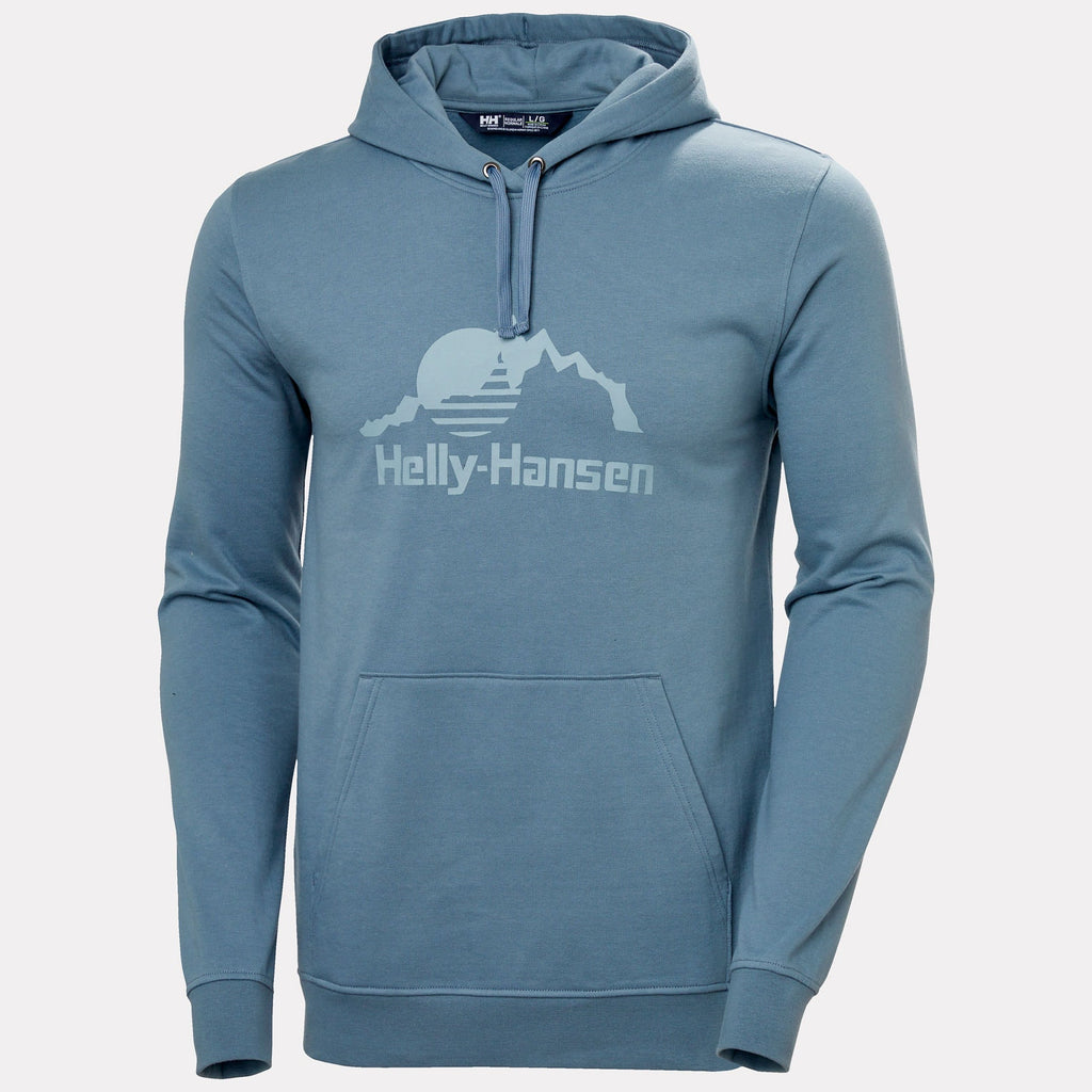 NORD GRAPHIC PULL OVER HOODIE, WASHED NAVY, S