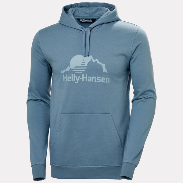 NORD GRAPHIC PULL OVER HOODIE, WASHED NAVY, S