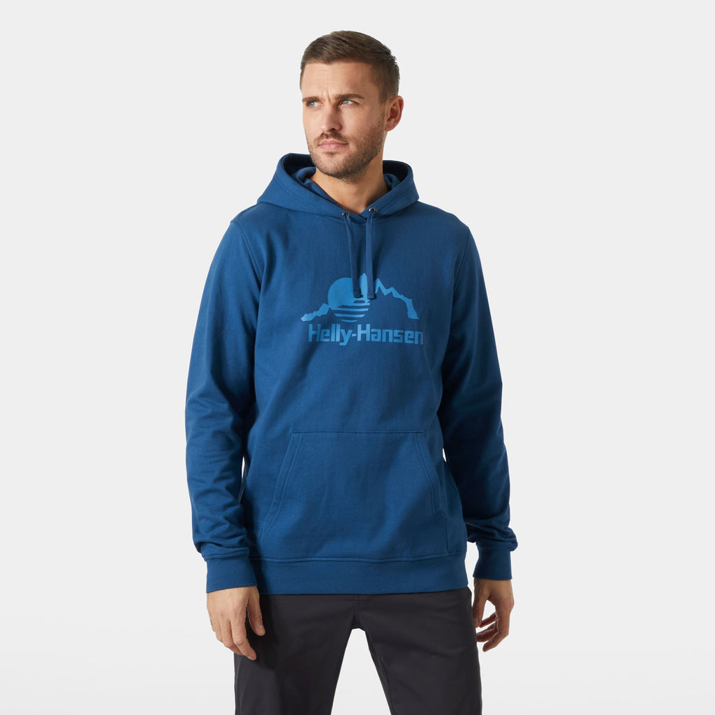 NORD GRAPHIC PULL OVER HOODIE, DEEP FJORD, S